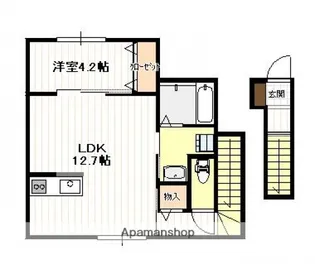 ダグラス・バレット上の浜【1階】の間取り