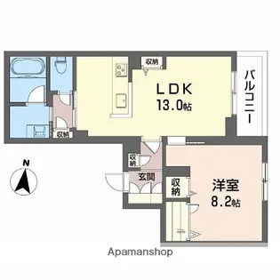 ラウンドヒルズK【2階】の間取り
