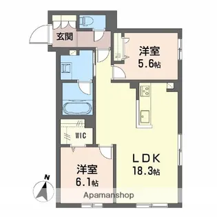 プライムフェルトⅡ【1階】の間取り