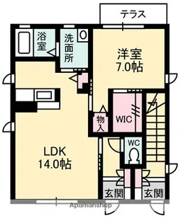 シャーメゾン紫明【1階】の間取り