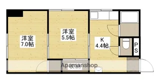 西十日市ビル【2階】の間取り