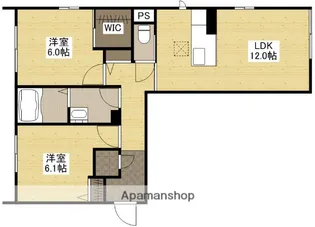 広島県広島市安佐南区西原1丁目【マンション】の間取り