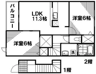 スリズイエ【2階】の間取り