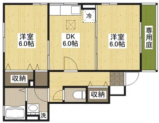 ヴィラ住吉 B棟【1階】の間取り