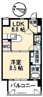 フラットリア御船【9階】の間取り