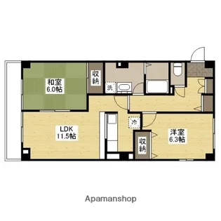 フィネス高橋【203号室】の間取り