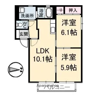 パビオン A棟【1階】の間取り