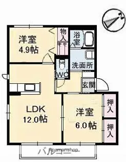 フィグタウン2 H棟【1階】の間取り