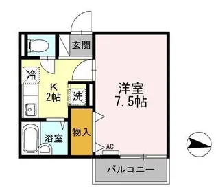 セジュールハゴロモ B棟【2階】の間取り