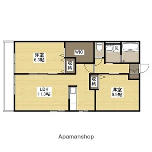 パストラル・ケイ【102号室】の間取り