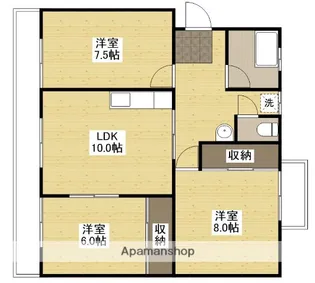 新涯マンションB【5階】の間取り