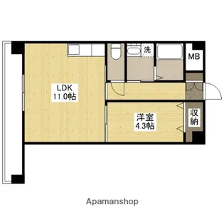 ディープタウンヒルズ【7階】の間取り