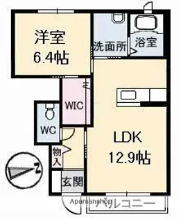 スカイメゾン 12番館【1階】の間取り