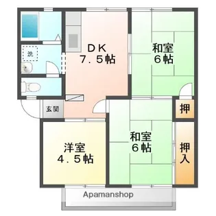 ファミール泉 B【202号室】の間取り