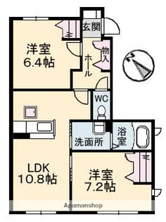 シャーメゾン坪生南【1階】の間取り
