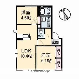 アメニックス福山 五番館【1階】の間取り