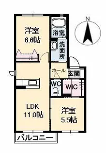 マリアローザ【1階】の間取り
