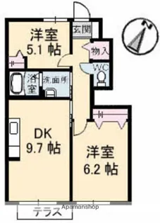 ブランシェ佐藤【1階】の間取り