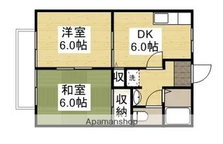 2DKの間取り画像