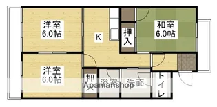 サンハイツ木ノ浦【102号室】の間取り