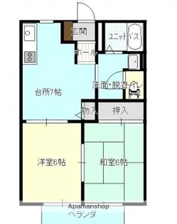 ツインスターハイム A棟【1階】の間取り