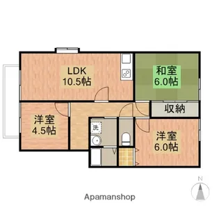 サンビレッジ城東A【201号室】の間取り