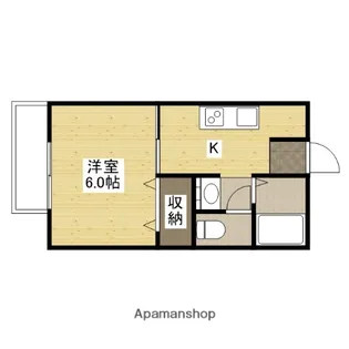 1Kの間取り画像