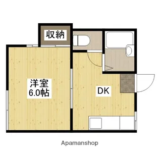 シャンブル三吉【2階】の間取り
