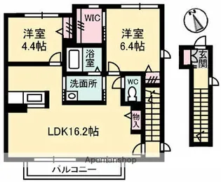 ライフレビュー B棟【2階】の間取り