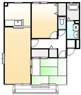 ウィンディア西町【1階】の間取り