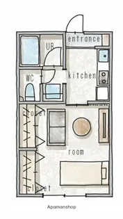 岩成ハイツ【1階】の間取り