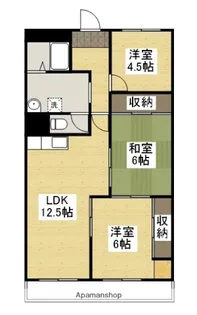 草戸グランドハイツ【3階】の間取り