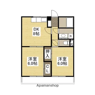 オリーブコート多治米【205号室】の間取り