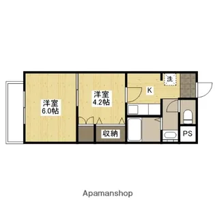ハートレイク マンション【2階】の間取り