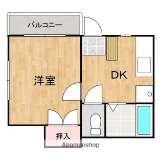 駒金屋6【3階】の間取り