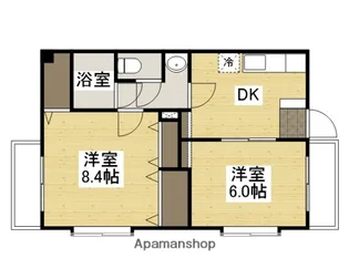 駒金屋12【301号室】の間取り