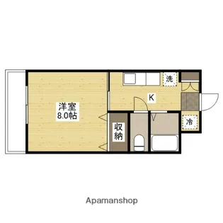ジョイハウス新涯【303号室】の間取り
