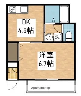 オリーブコート古野上【1階】の間取り