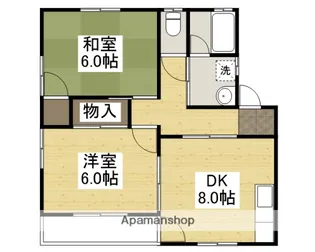 コーポラス関本B【202号室】の間取り