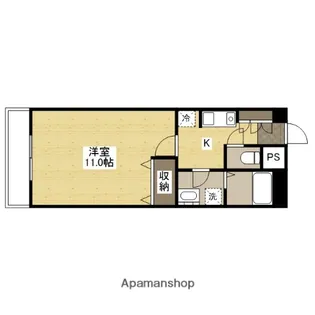 グリート【201号室】の間取り