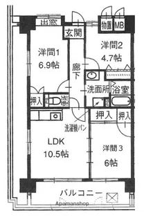メゾン八杉【7階】の間取り