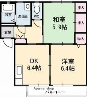 ミレニアムガーデンⅡ【2階】の間取り