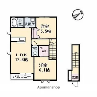 クレスト 弐番館【2階】の間取り