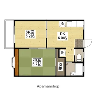 エルハイムA棟【202号室】の間取り