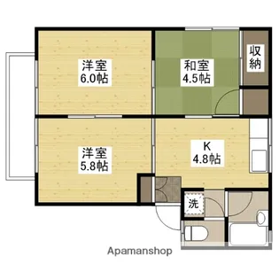 ピュアヒルクレスト1【102号室】の間取り