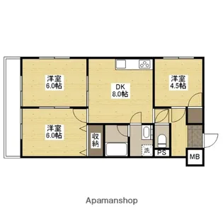サンライフあけぼの【2階】の間取り