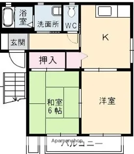 ソレイユ B棟【2階】の間取り