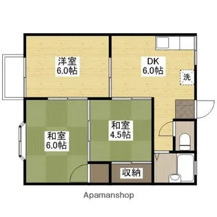 ヴィラ野々浜【2階】の間取り
