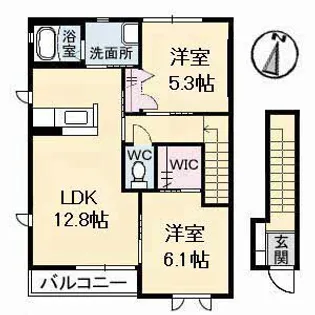 スターライト A棟【2階】の間取り