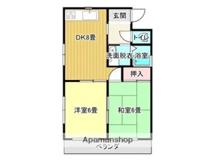 サンコーポ松岡2番館【2階】の間取り